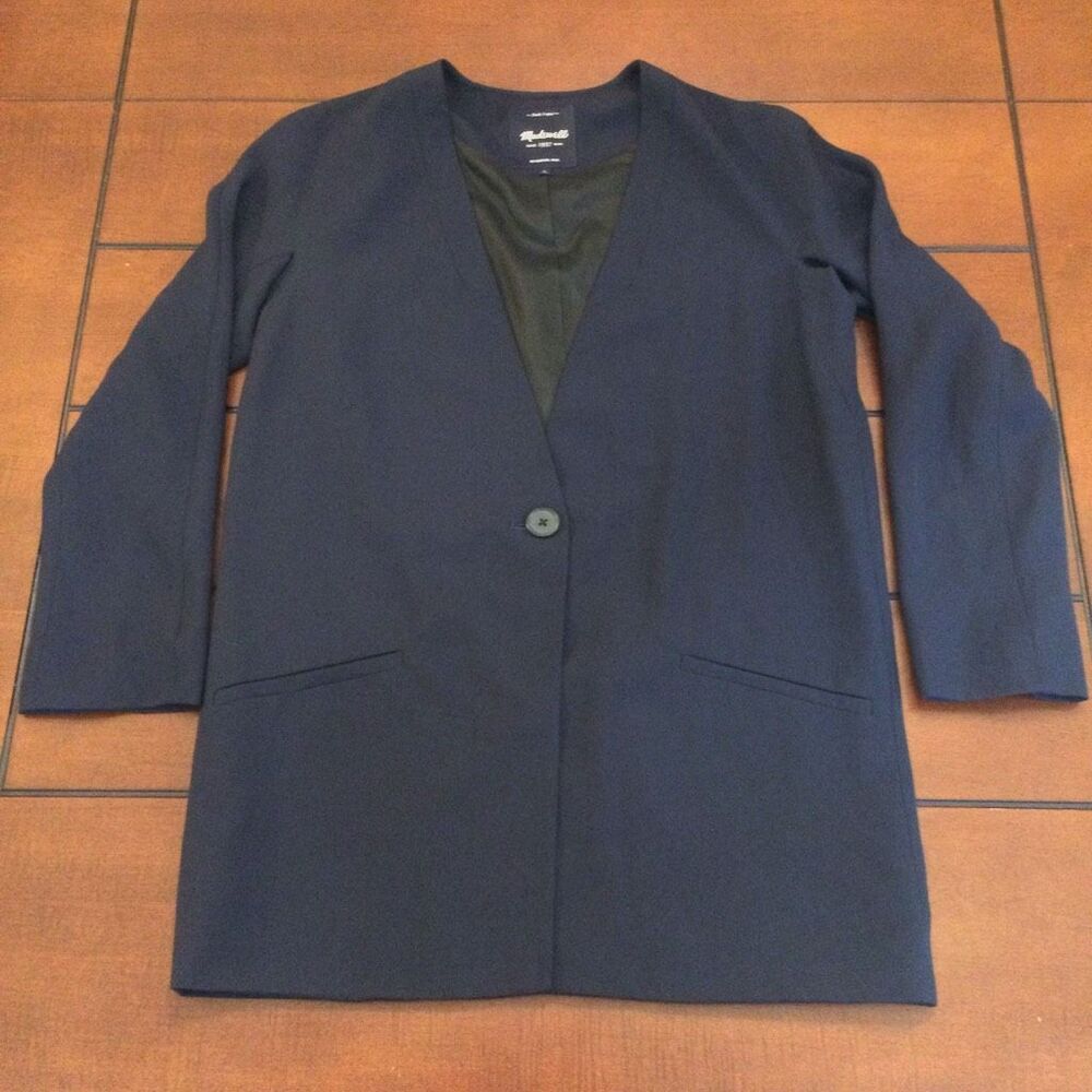 Madewell Flatiron Navy Blue Blazer size 2